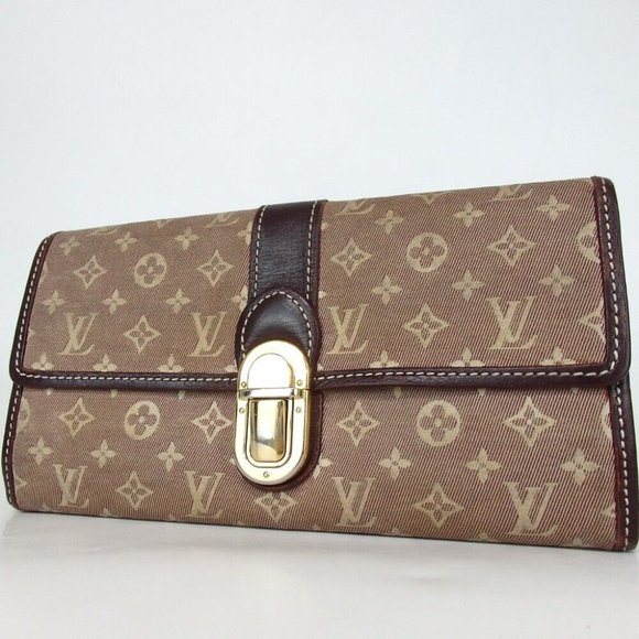 Authentic LOUIS VUITTON M63008 Ideal Portefeiulle Sarah purse canvas - Picture 1 of 9